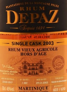 Depaz (blindly) – Single Cask Rum